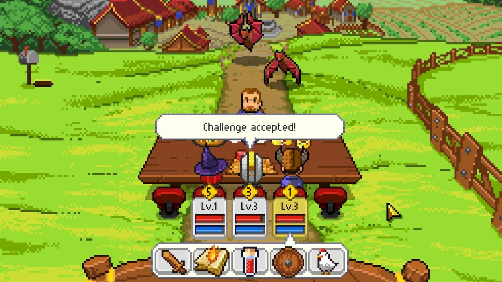 Knights of Pen and Paper gameplay