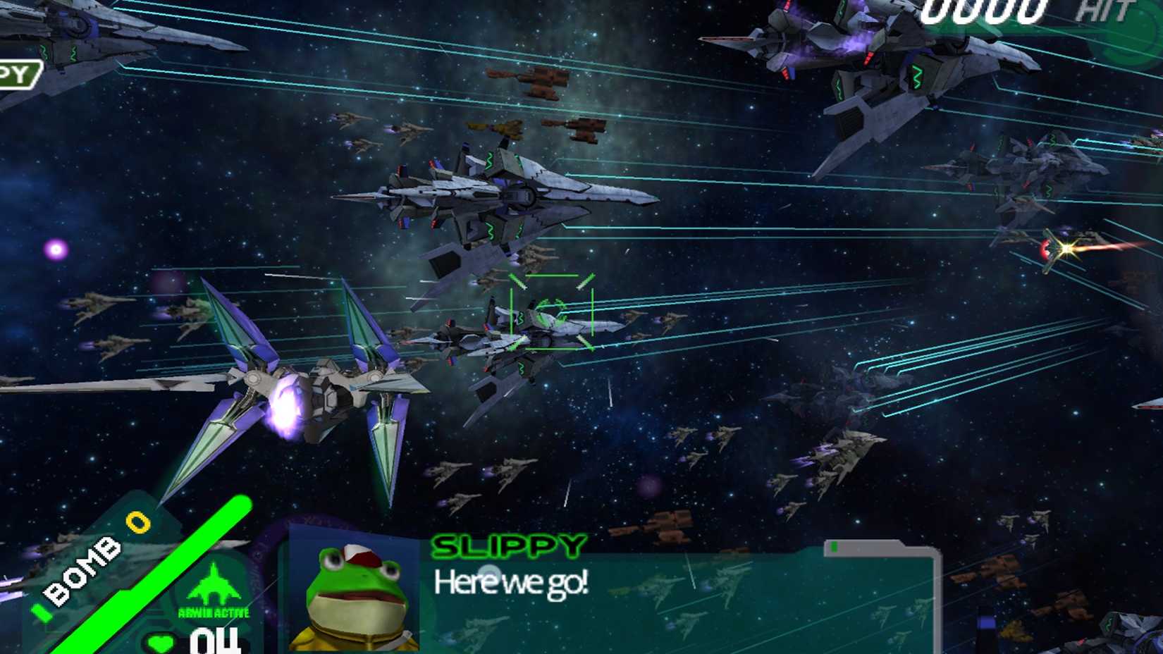 rail shooting scene in star fox assault