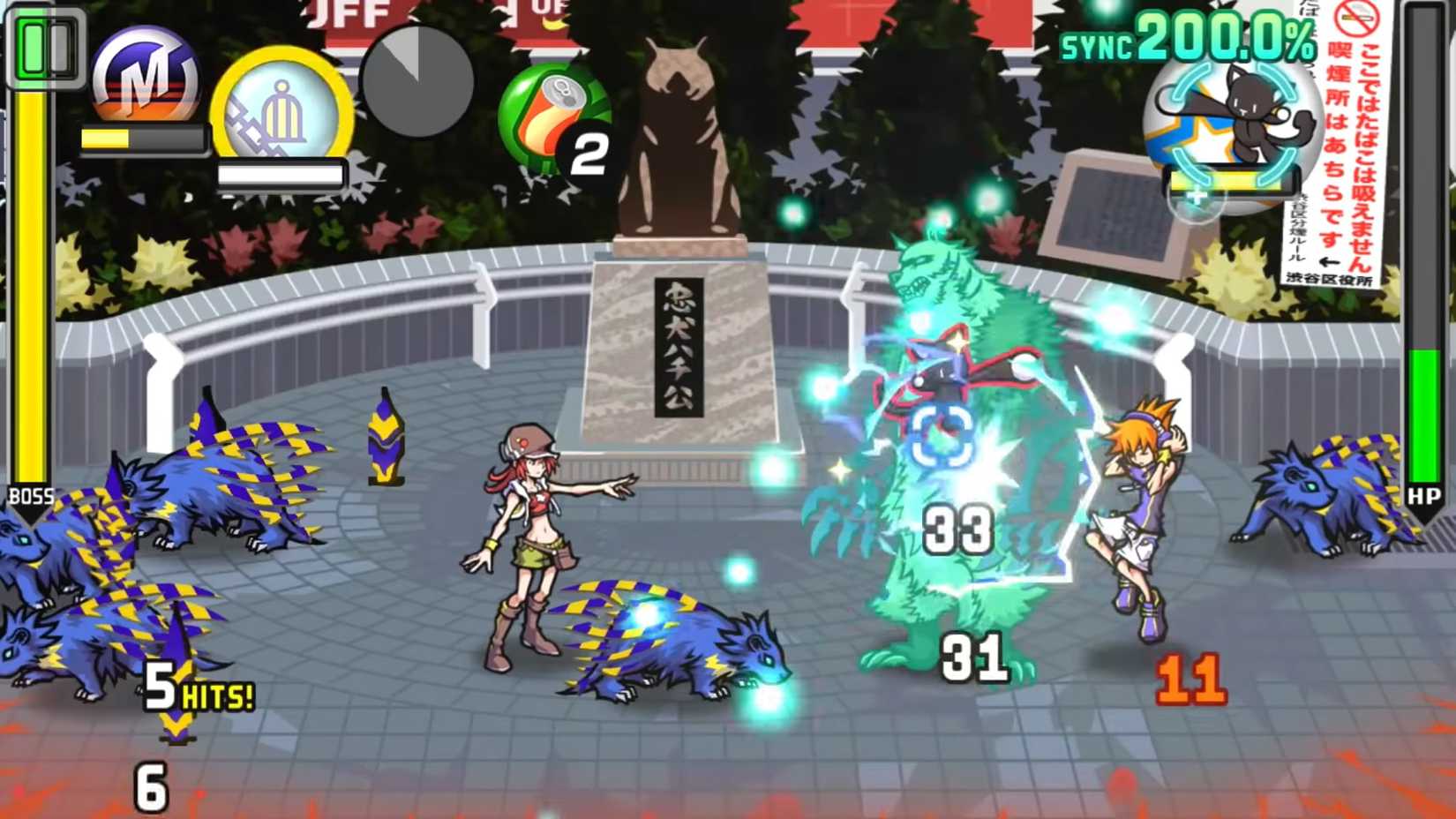 combat in the world ends with you
