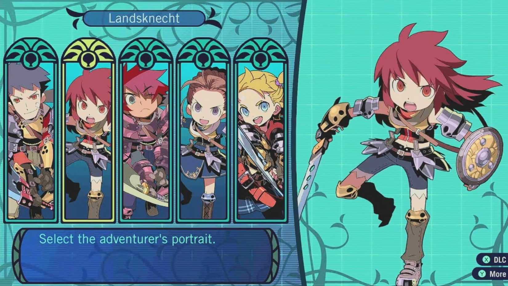 Etrian Odyssey Character Creation