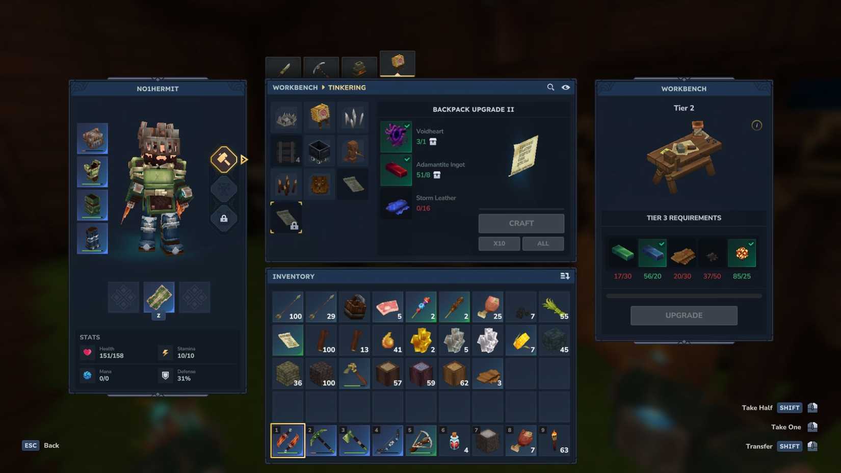 Hytale Backpack Upgrade