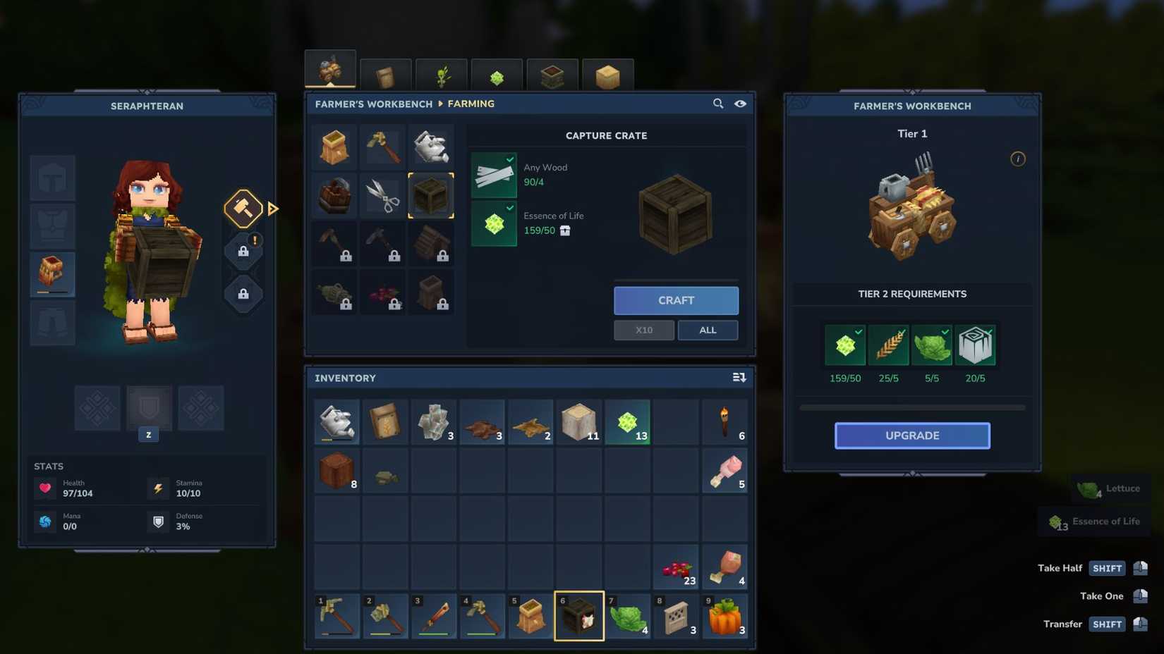 Hytale Crafting a capture crate