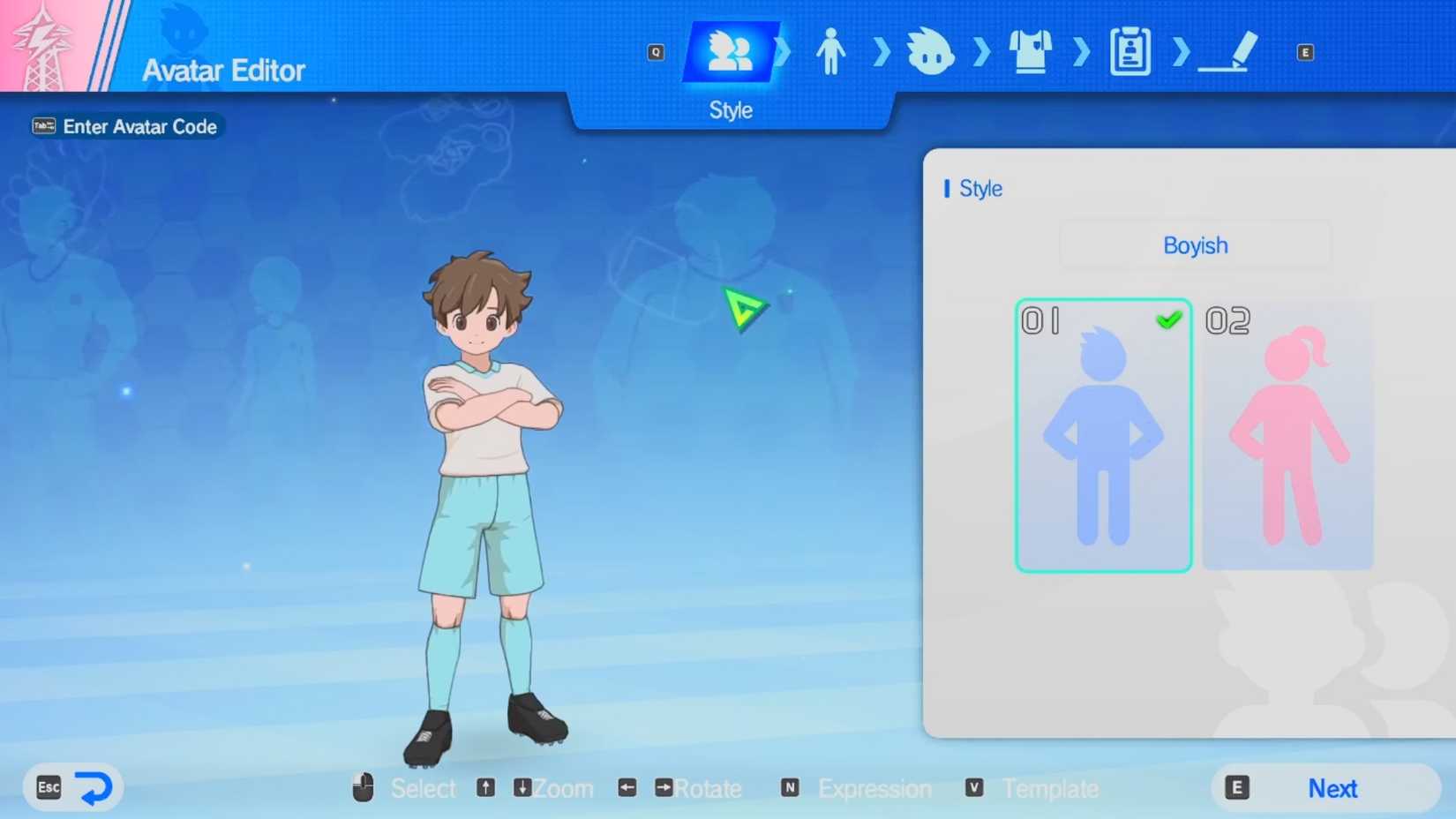 Inazuma Eleven Character Creation