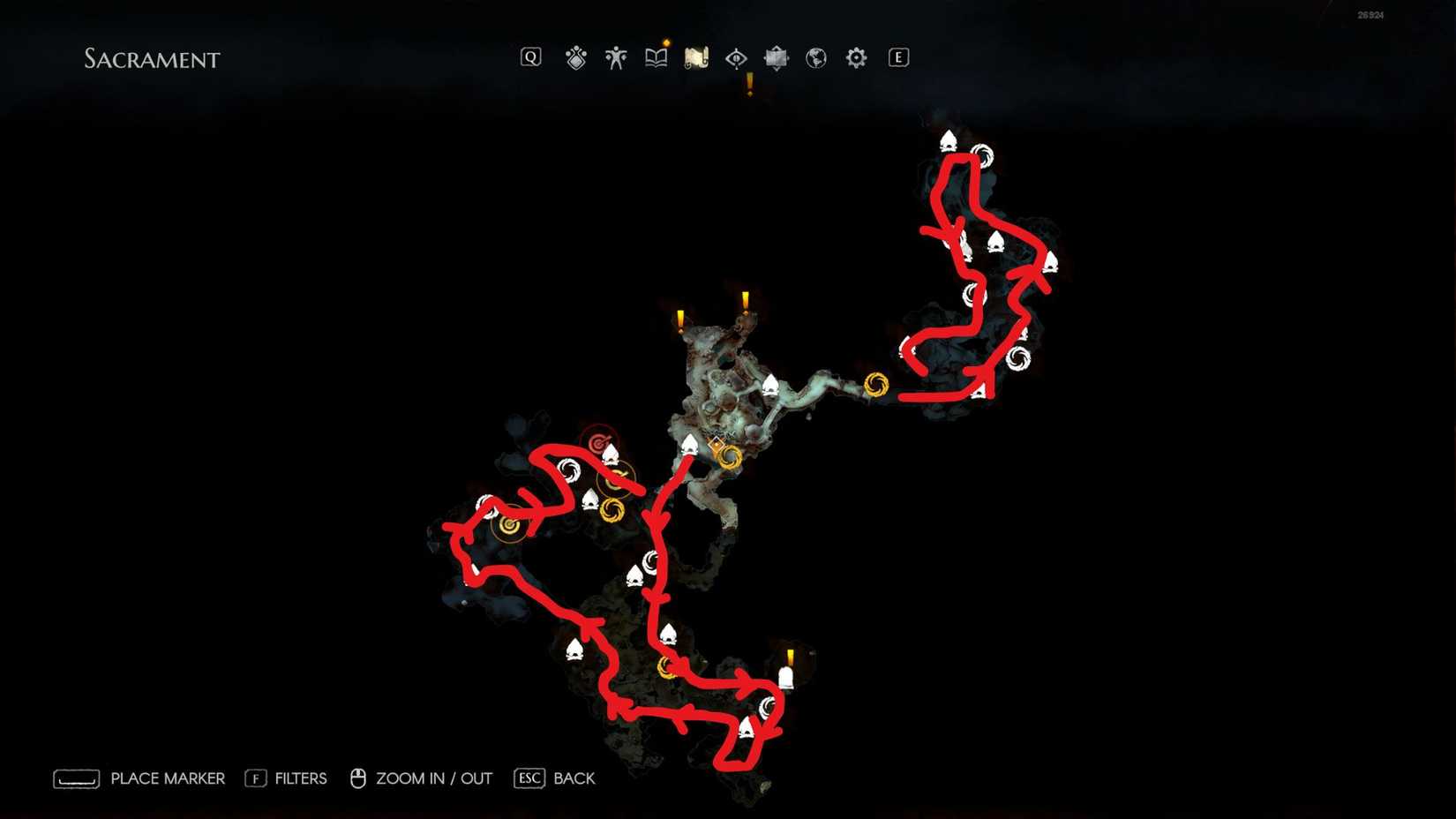 No Rest for the Wicked Map Route