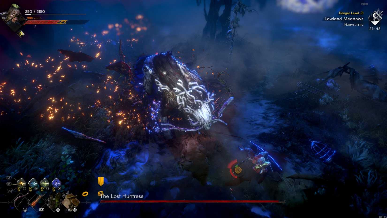 No Rest for the Wicked Player Fighting Huntress