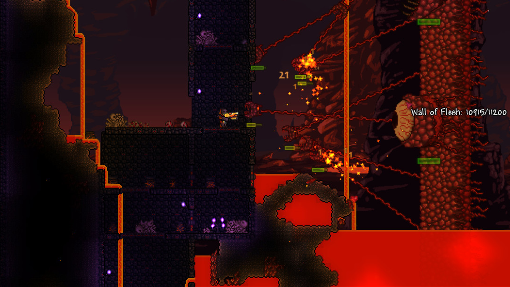 Terraria combat gameplay