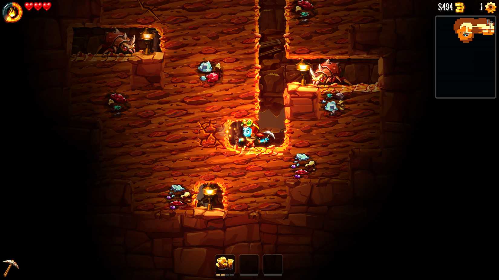 SteamWorld Dig 2 gameplay