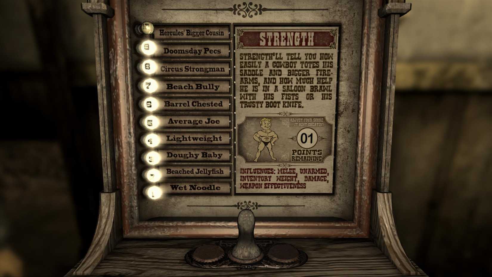 Fallout New Vegas Vigor Tester