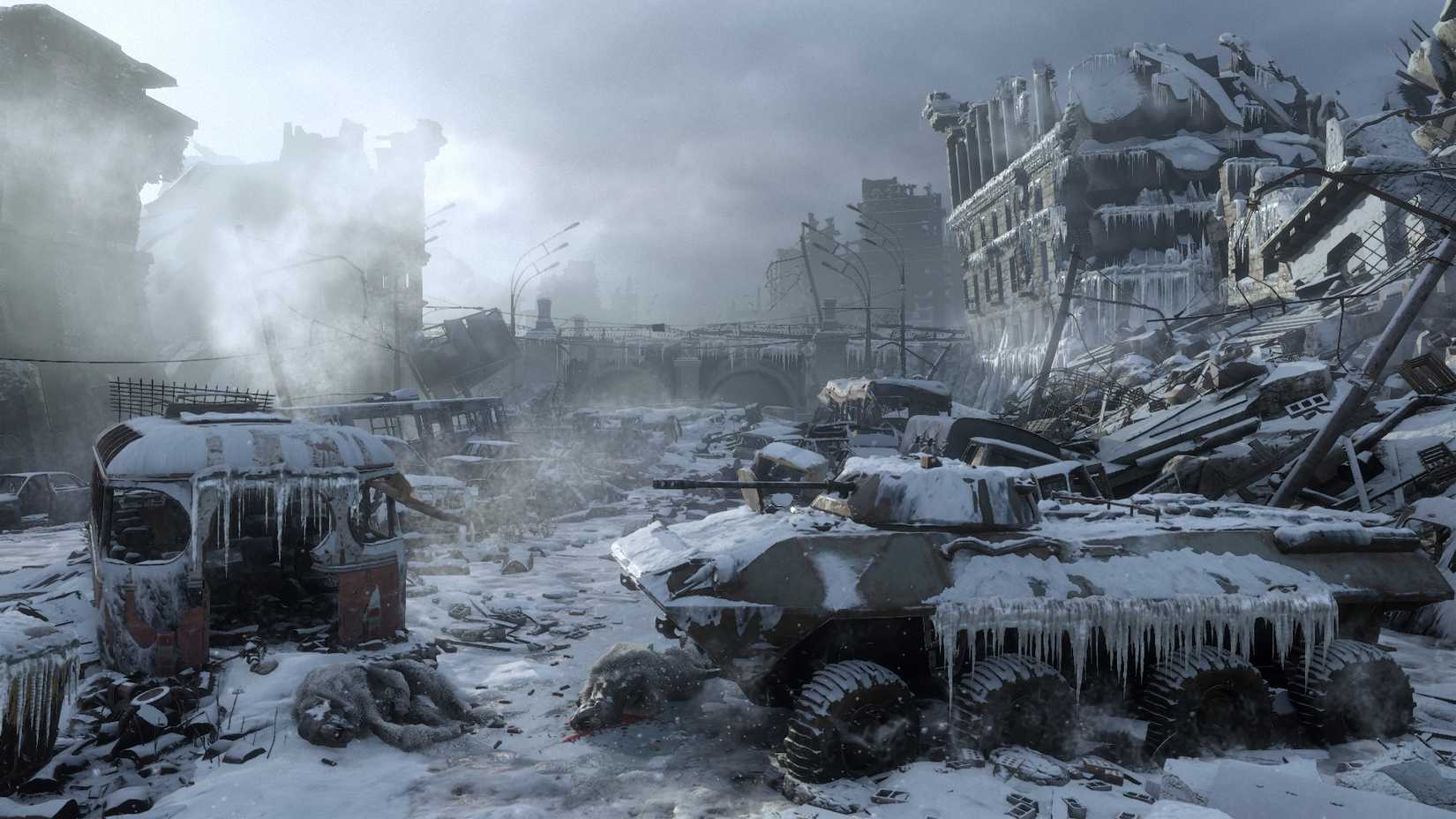 Metro Exodus frozen street