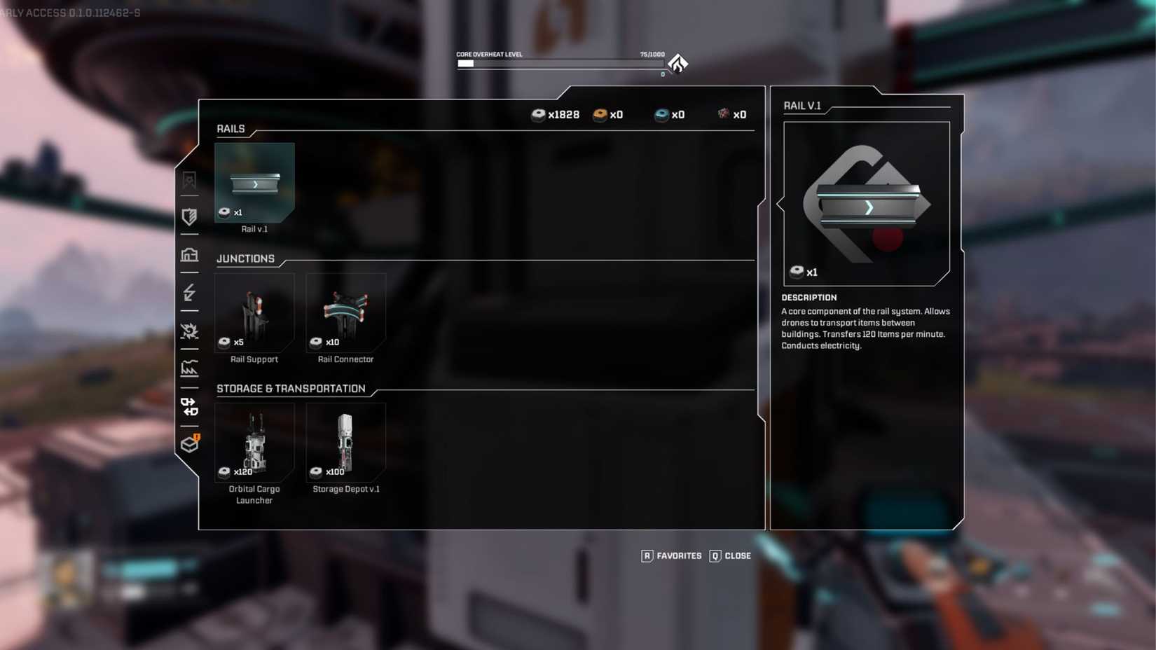 StarRupture Drones Rails Building Menu