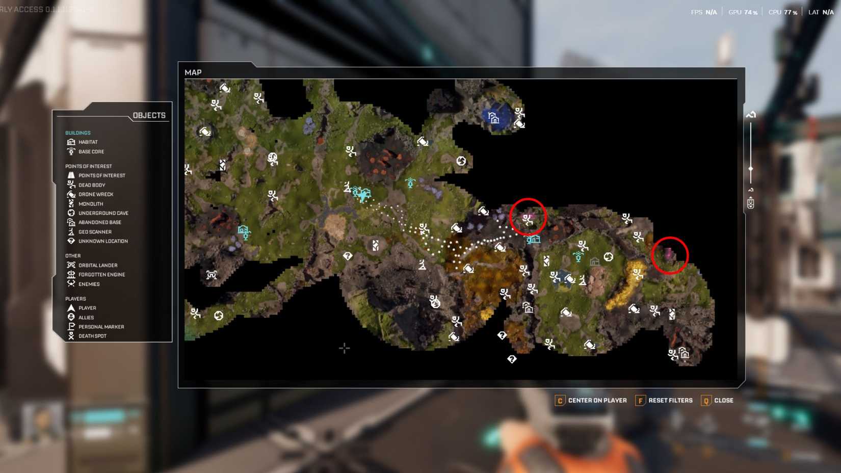 StarRupture Helium Veins on Map