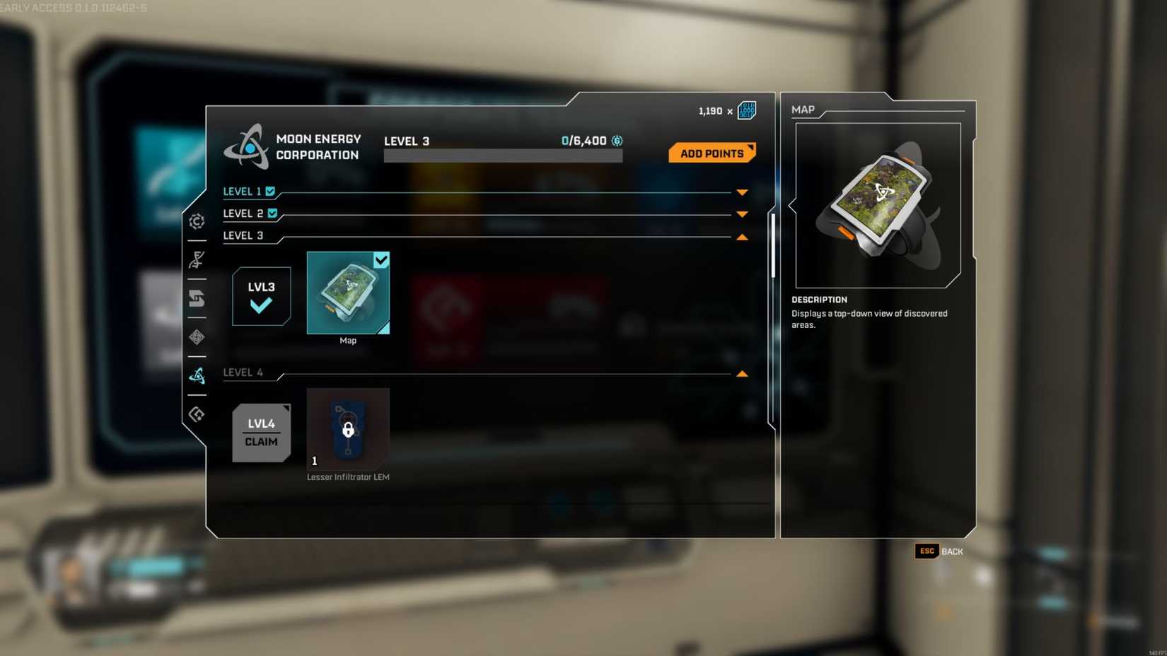 StarRupture Map Moon Energy Corporation Menu