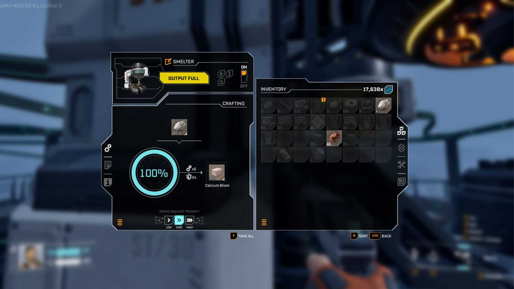 StarRupture Smelter Crafting Menu