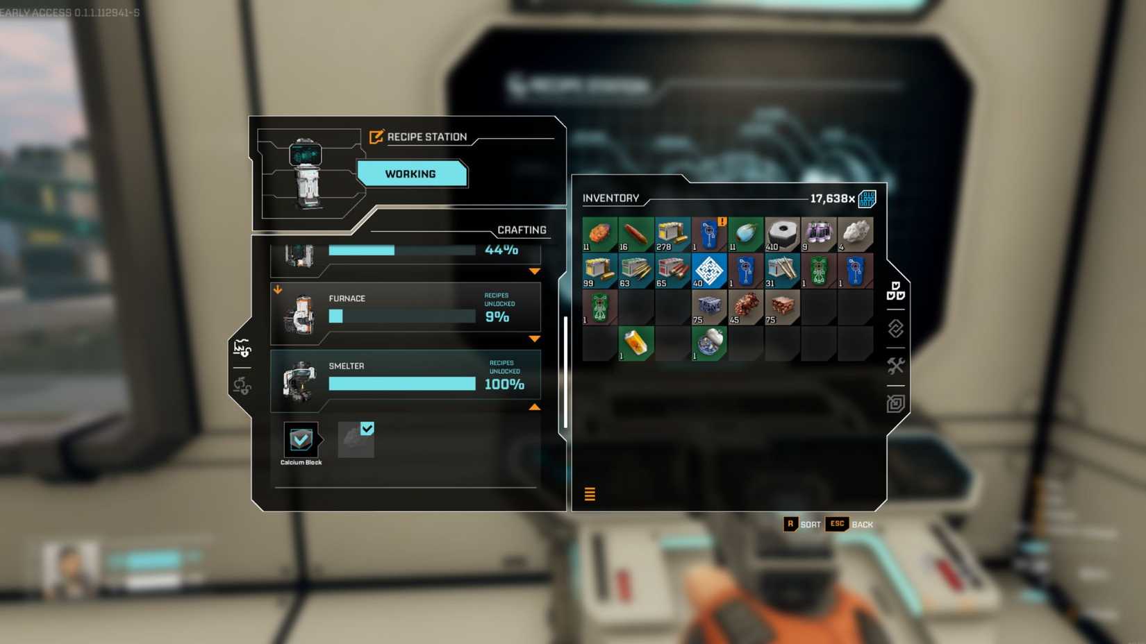 StarRupture Smelter Upgrade Menu