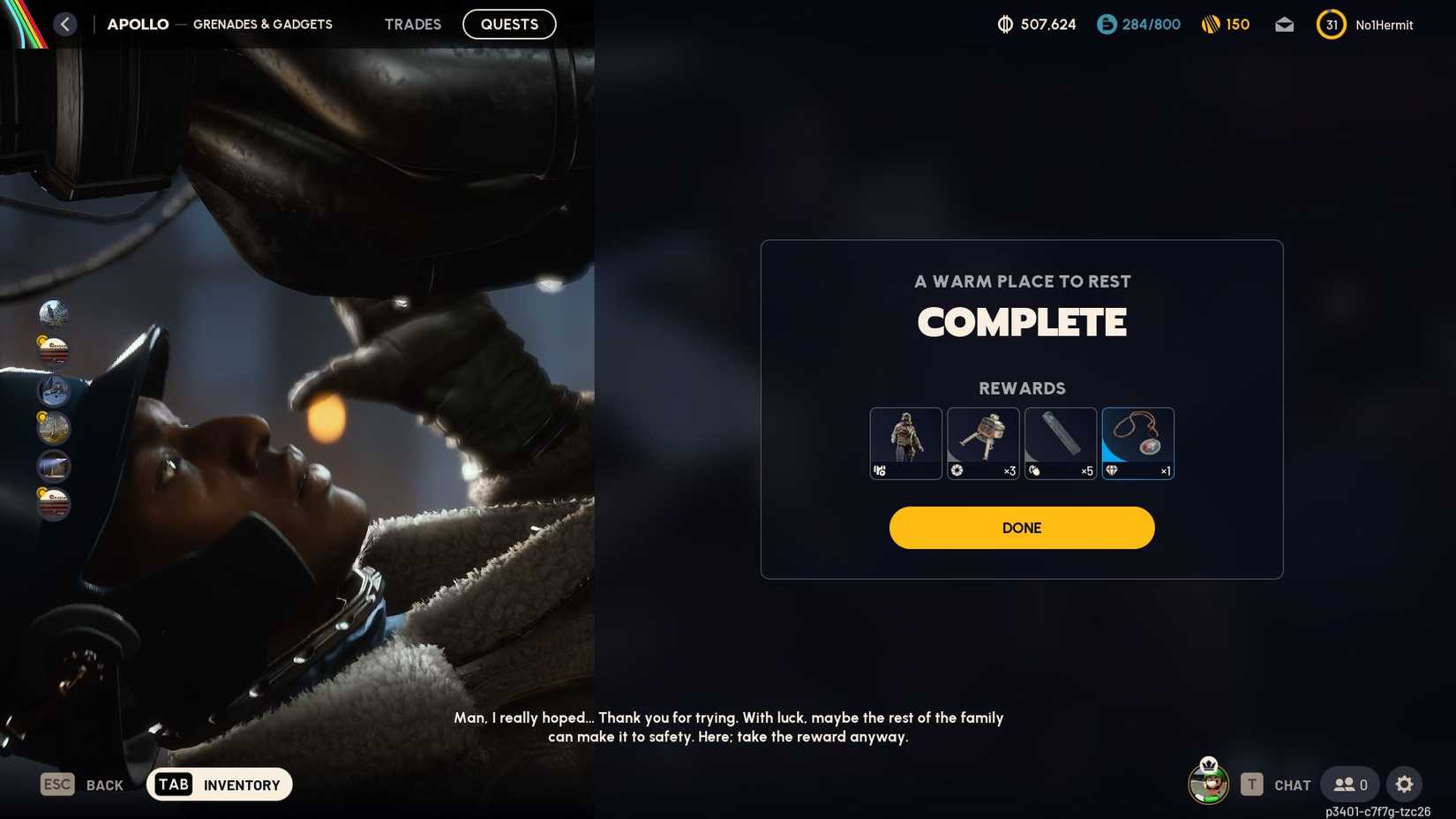 Arc Raiders Warm Place Rewards