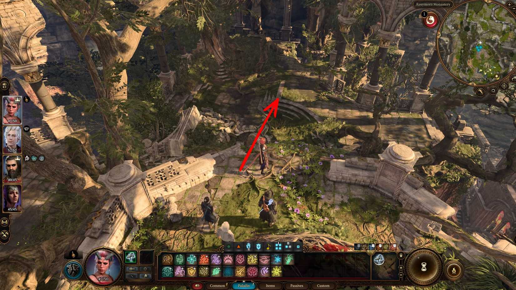 Baldur's Gate 3 Rosymorn Monastery Rooftop Jump