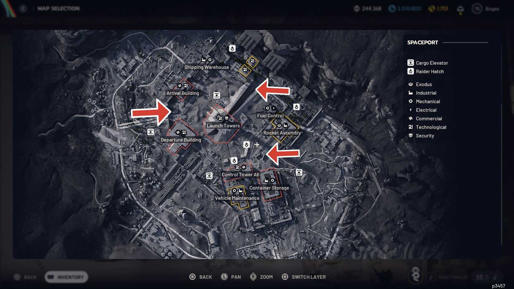 Bastion locations in Spaceport ARC Raiders