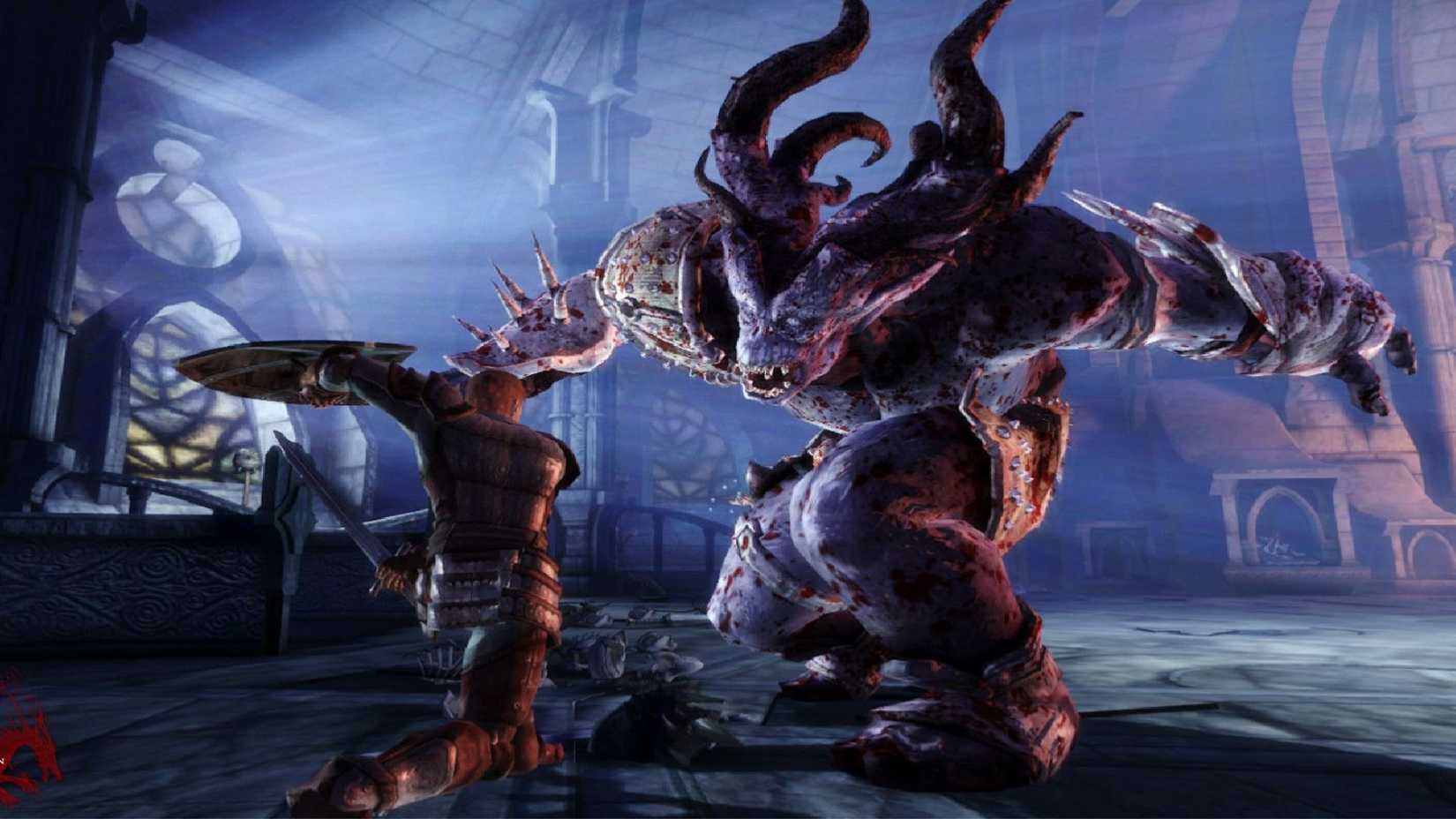 Dragon Age Origins Alistair Fighting Ogre