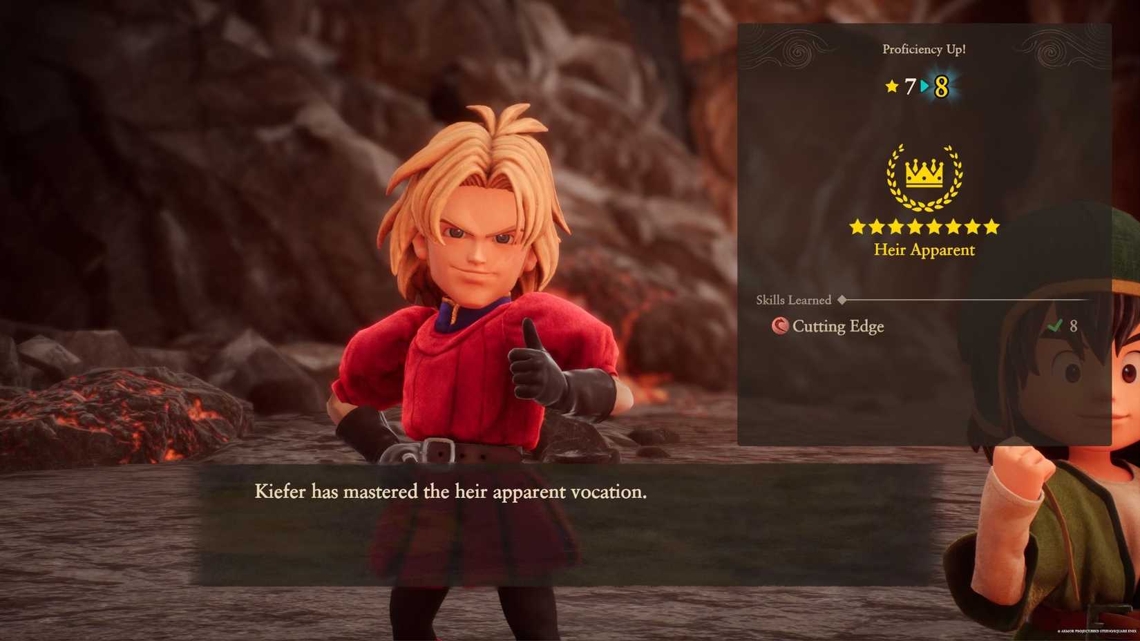 Dragon Quest 7 Reimagined Kiefer Level Up