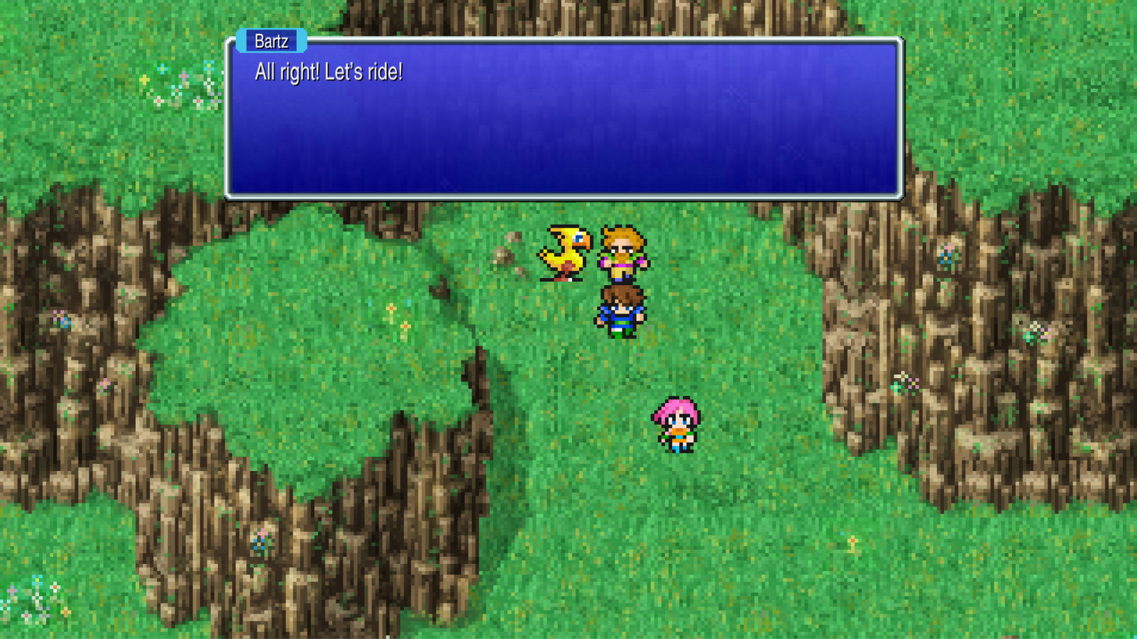 Final Fantasy 5 Bartz starting a journey