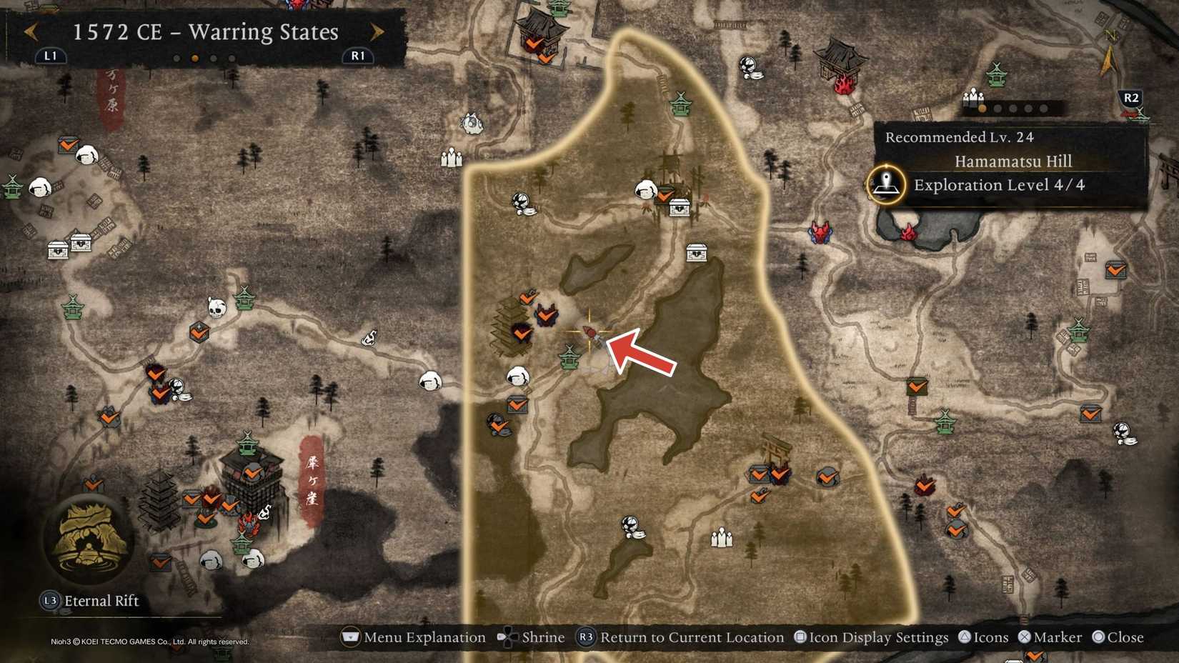 Hamamatsu Hill Location Nioh 3