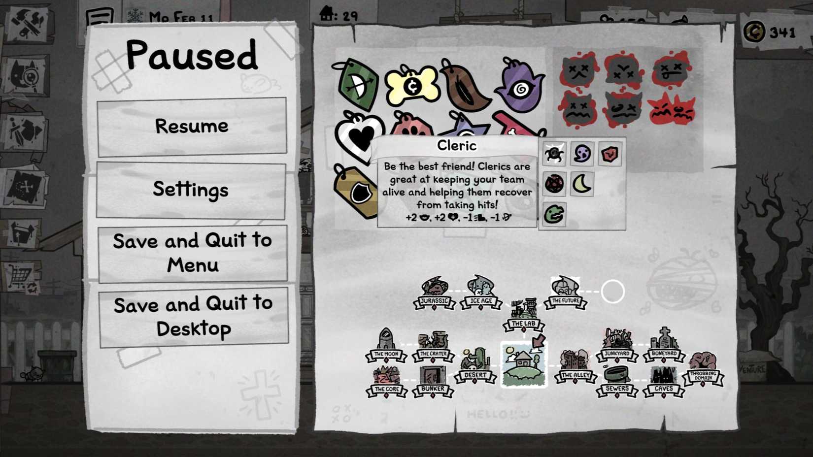 Mewgenics Cleric Clears