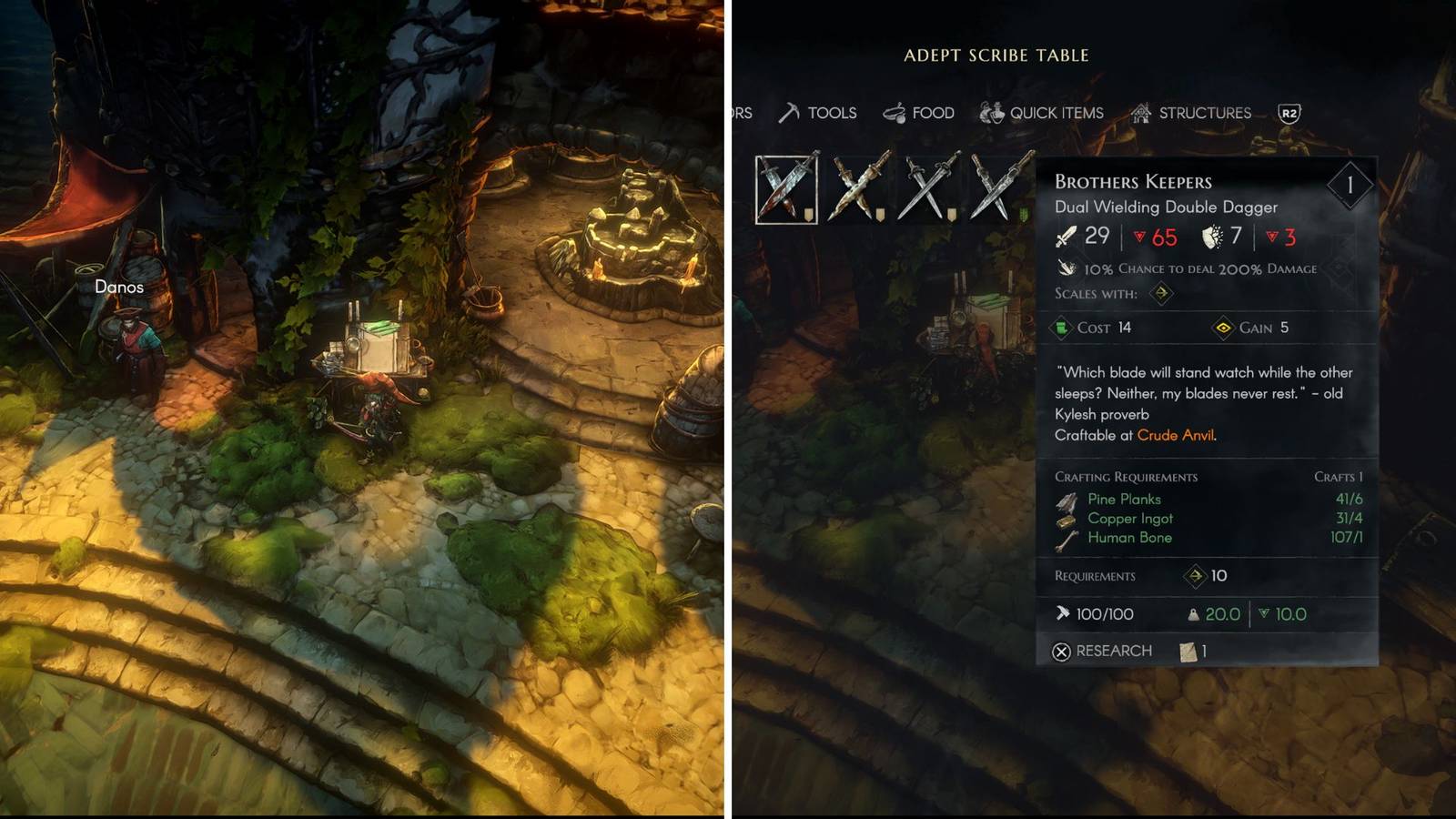 How to Craft Weapons and Armor in No Rest for the Wicked