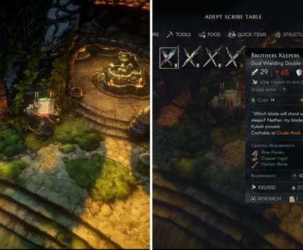 No Rest on Evil Crafting Recipes and Scribing Tables