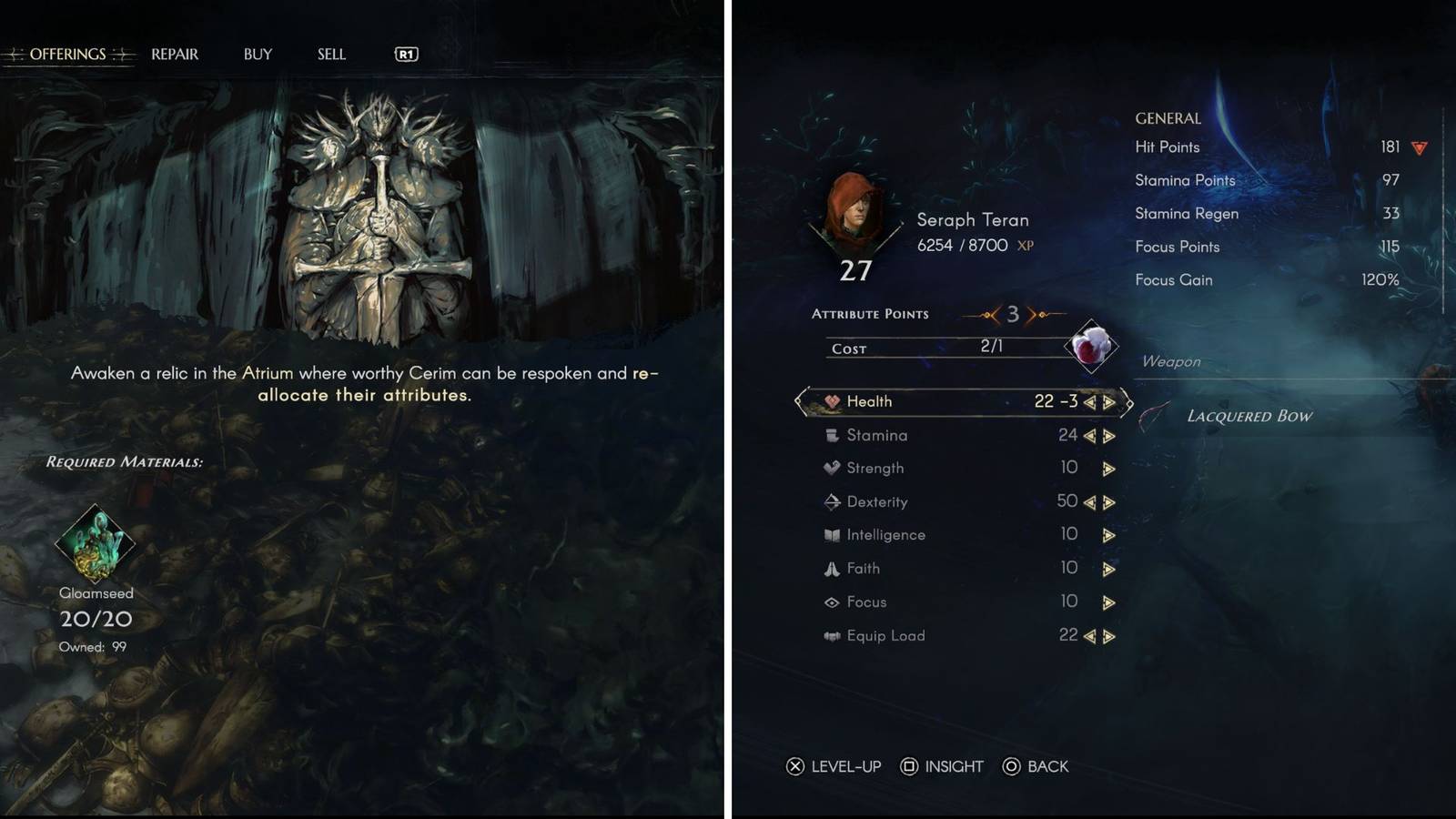 How to Respec Your Character in No Rest for the Wicked