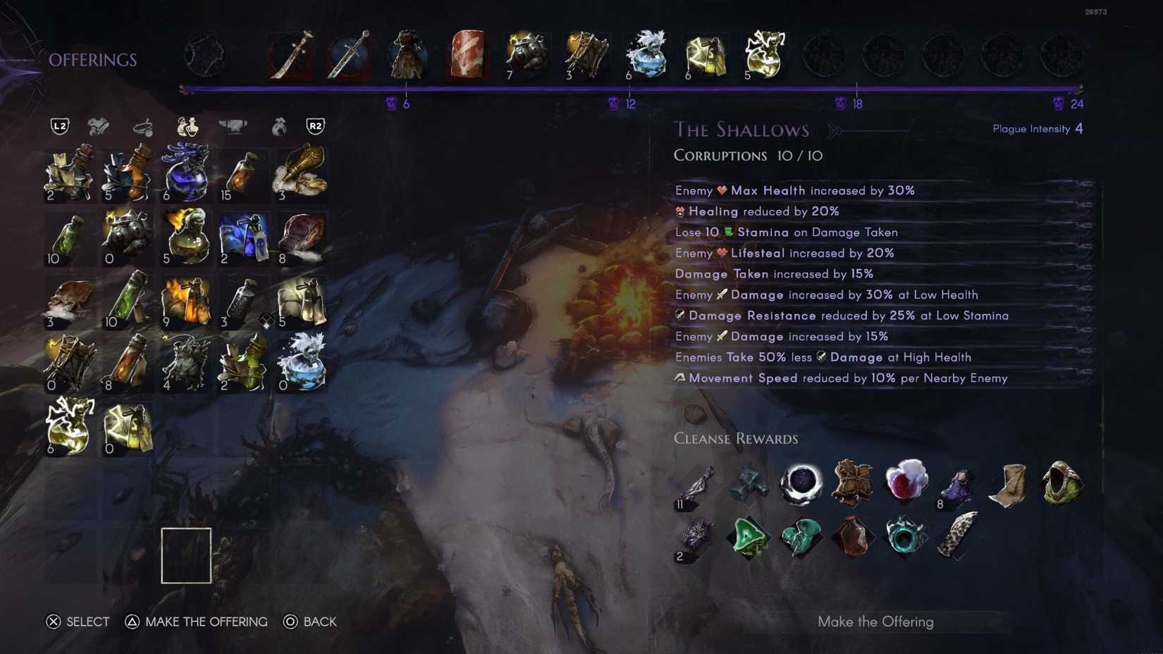 No Rest for the Wicked Plague Outbreak Burn Menu