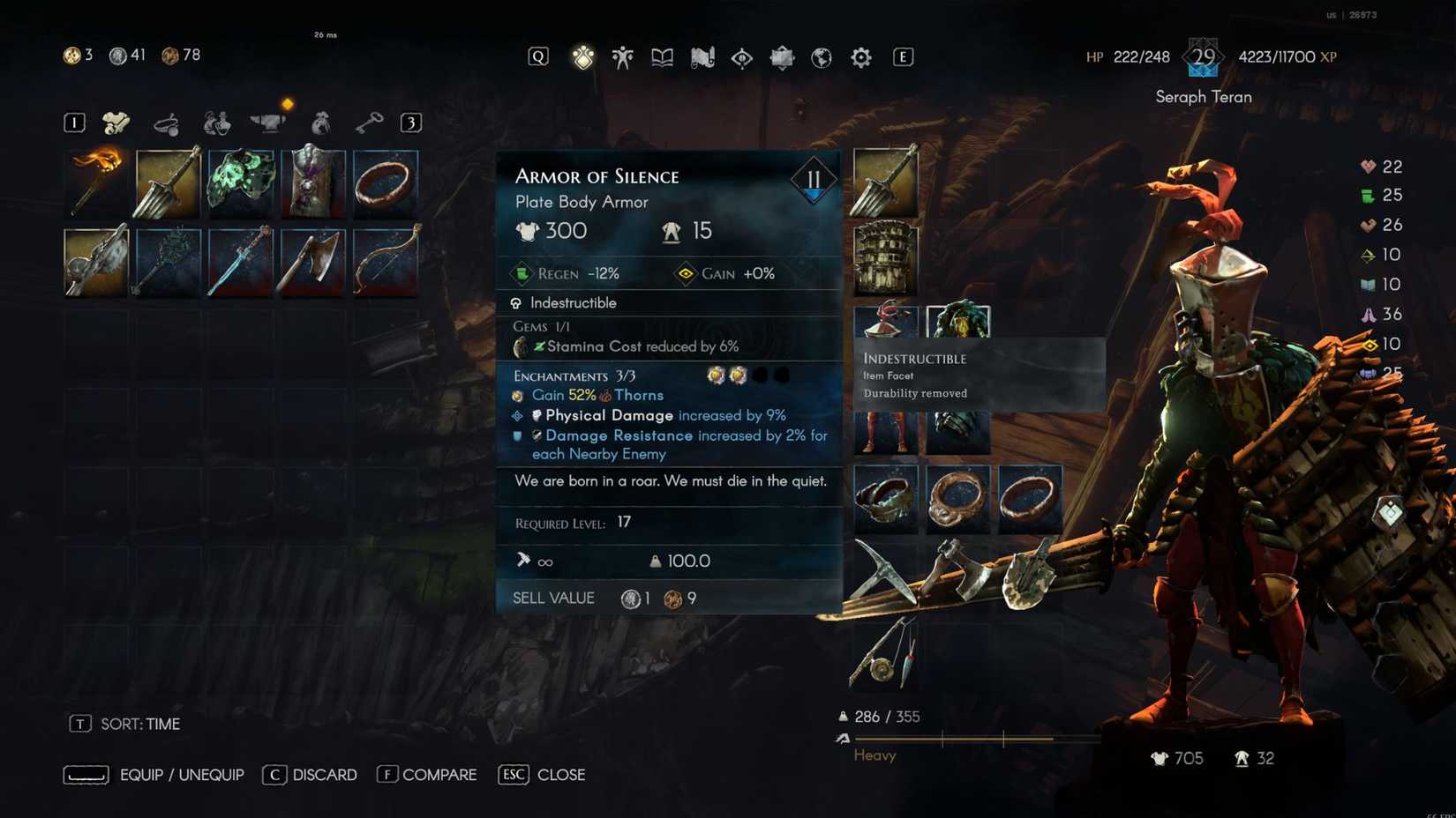 No Rest for the Wicked Thorns Build Enchantments