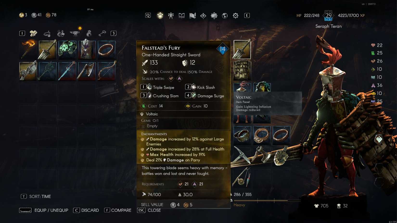 No Rest for the Wicked Thorns Build Falstead's Fury