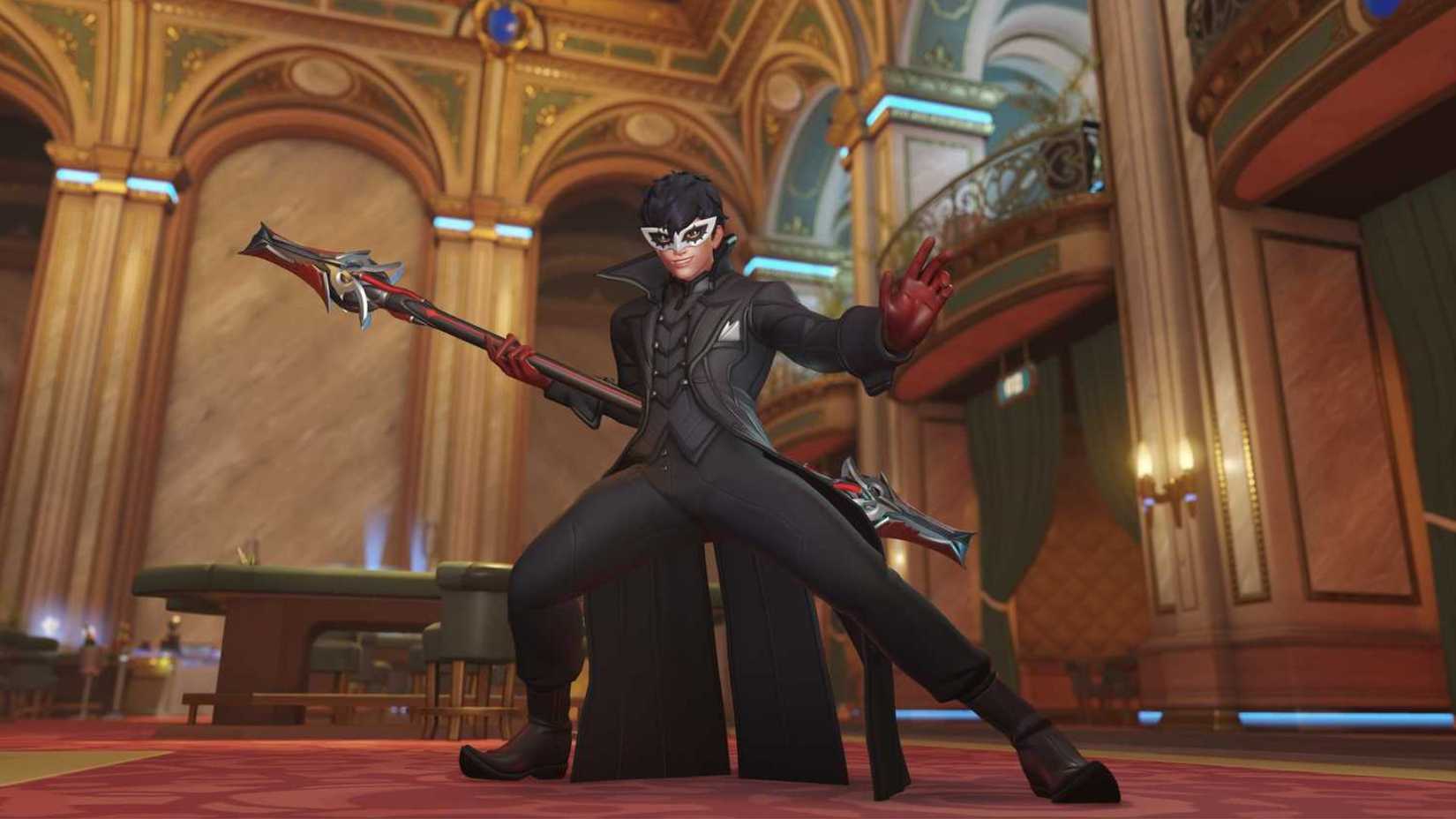 Overwatch 2 Wuyang poses in Persona 5 Joker skin. 