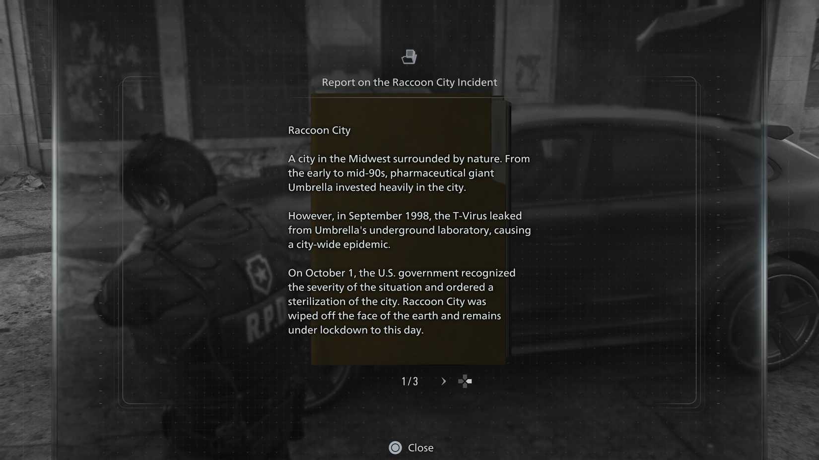 RE Requiem All Files Report on the Raccoon City Incident