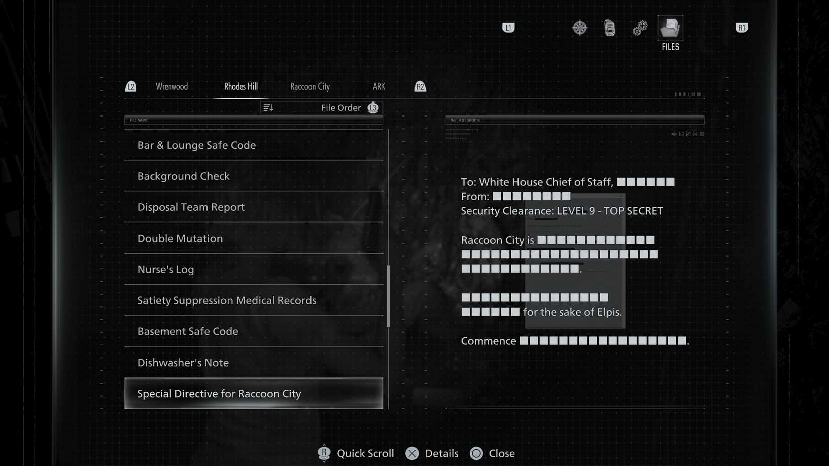 RE Requiem All Files Special Directive for Raccoon City