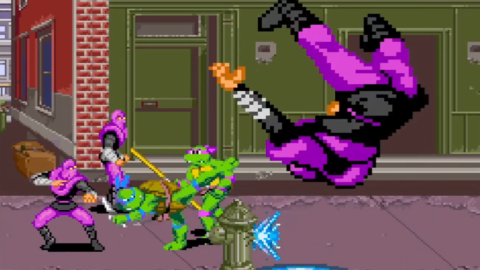 Turtles in Time SNES co-op gameplay