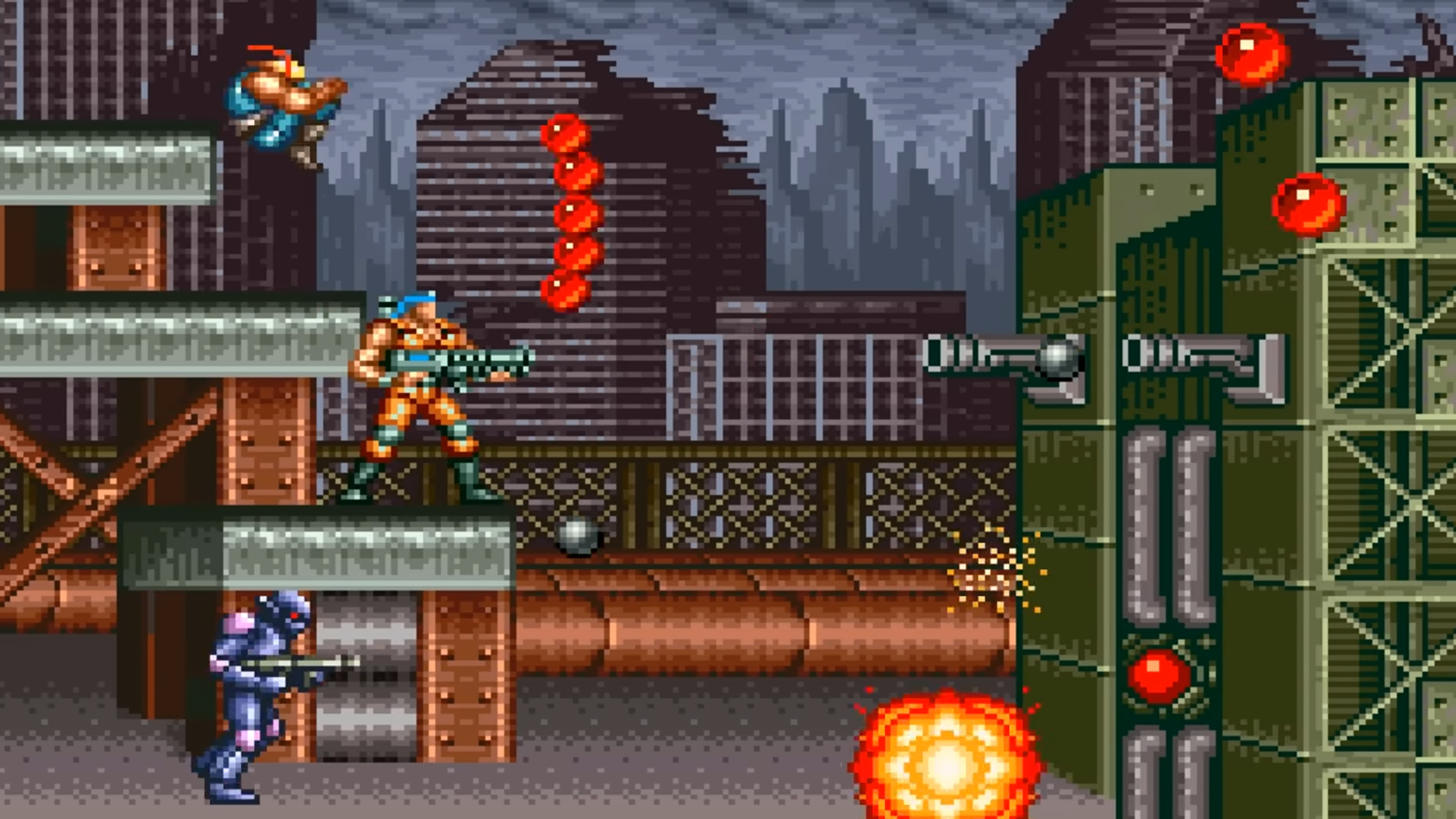 Contra 3 co-op gameplay