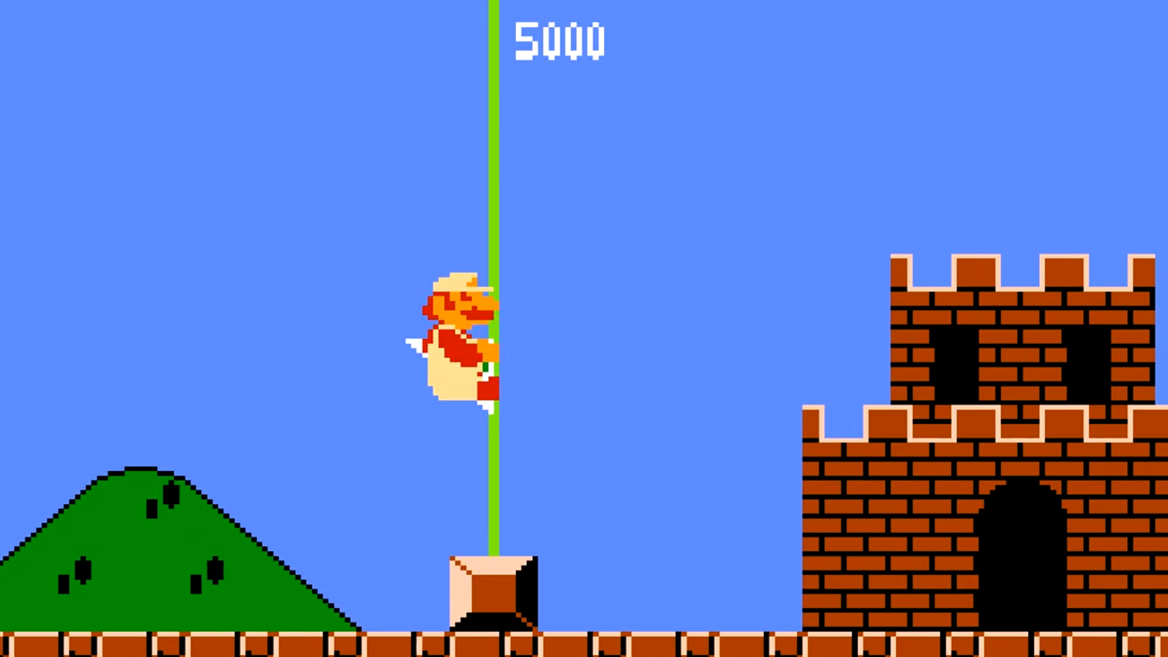 Super Mario Bros goal flag