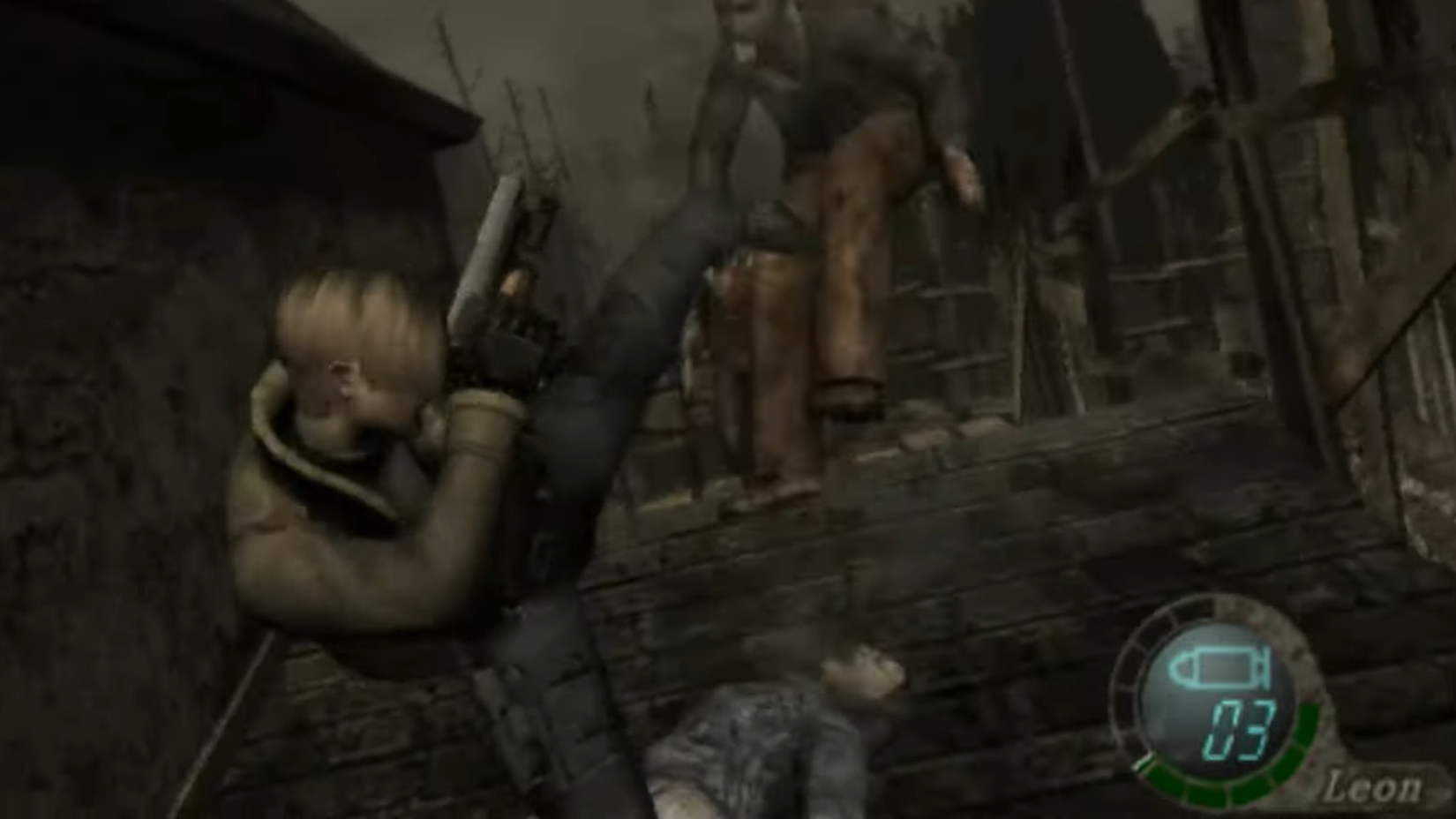 Resident Evil 4 Leon kick