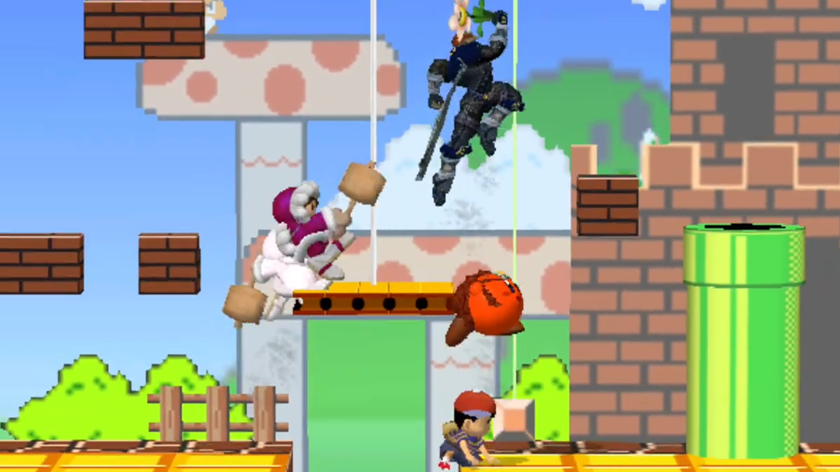 Super Smash Bros. Melee team battle gameplay