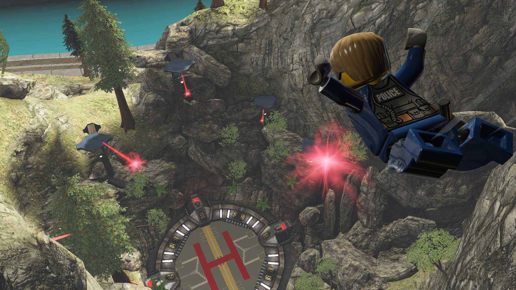 Lego City Undercover skydiving