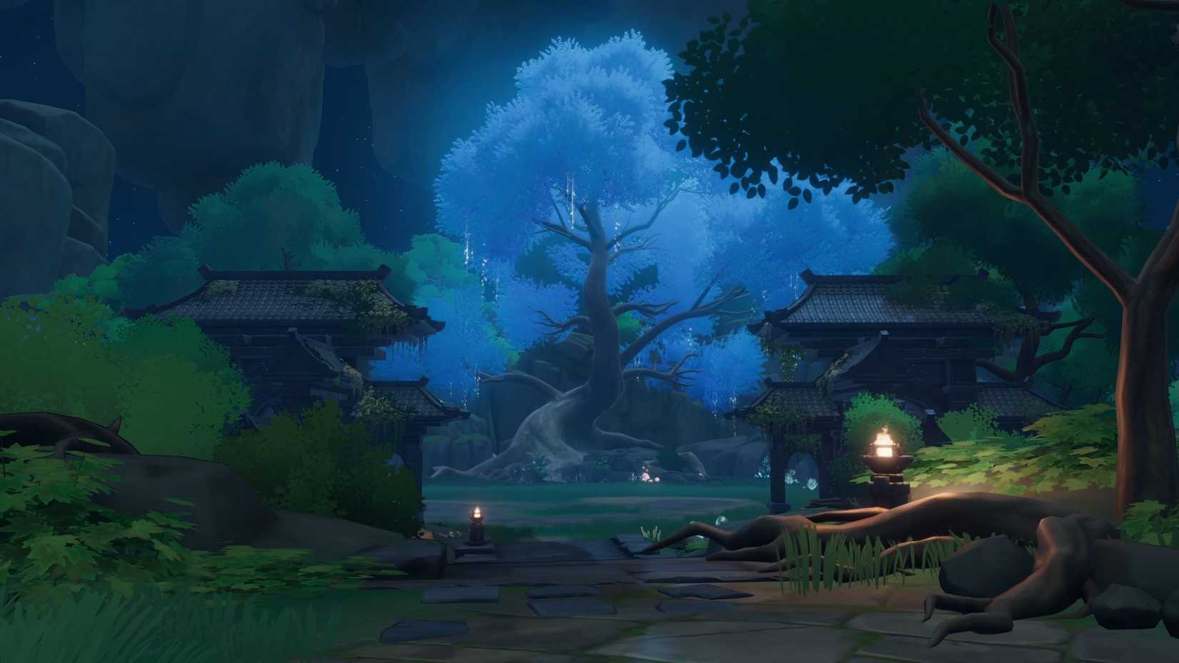 Starsand Island Moonlit Forest