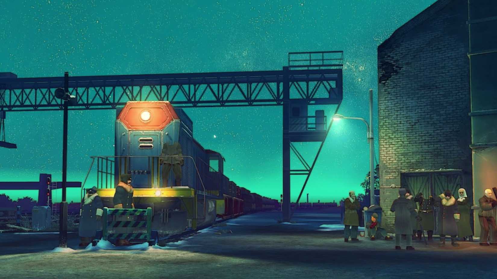 Winter Snowy Rail Yard SF4