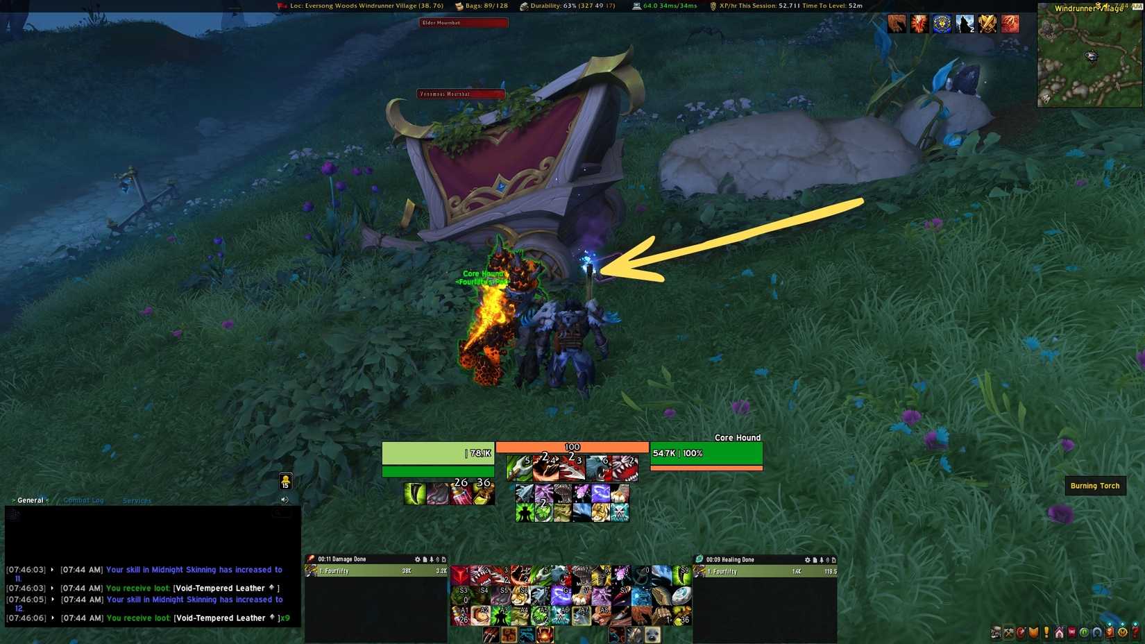 wow midnight burning torch triple-locked safebox