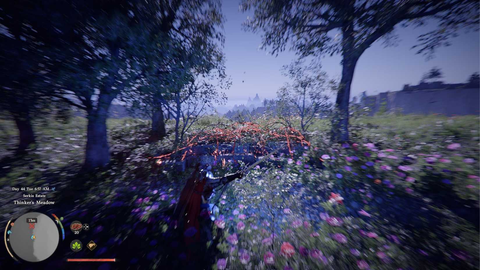 Burning Flash Concentrate Light on Vines near Abyss Nexus Crimson Desert