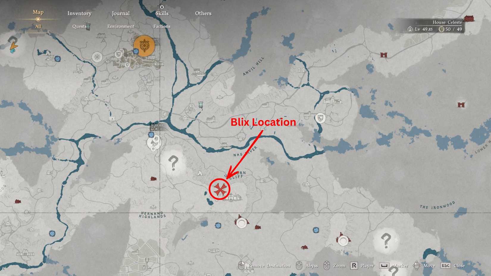 Crimson Desert Blix Location Map