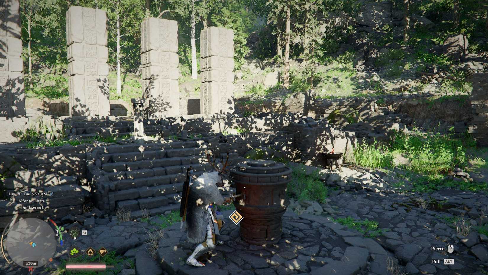 Crimson Desert Duskwood Hill Ruins Puzzle Spinning Dial