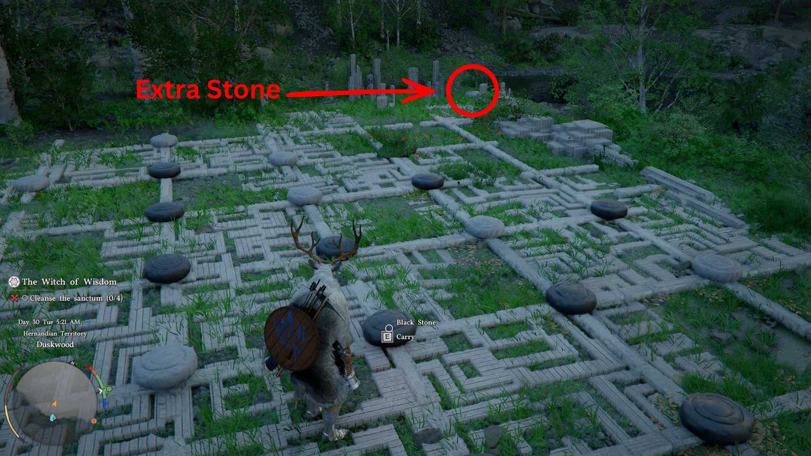 Crimson Desert Duskwood Waterside Ruins Puzzle Extra Stone Location