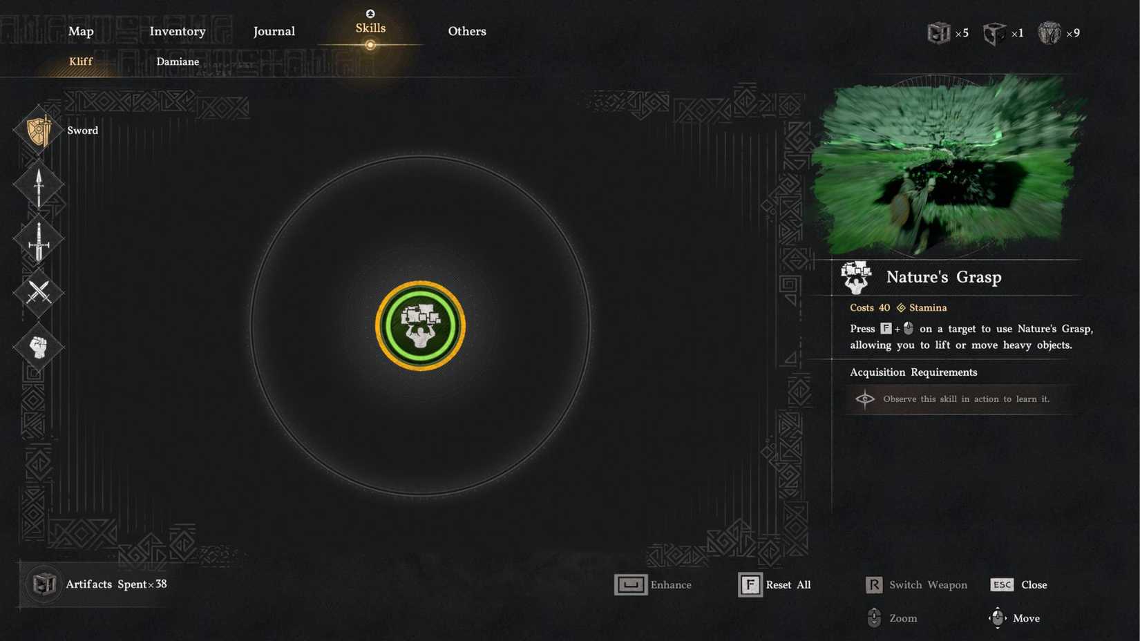 Crimson Desert Nature's Grasp Skill Tree