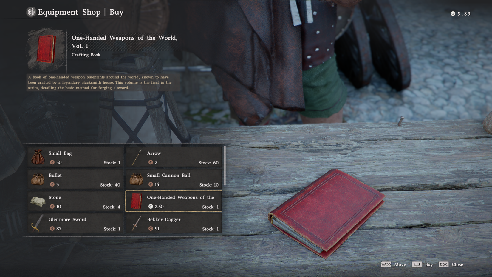 Crimson Desert - One-handed weapons book